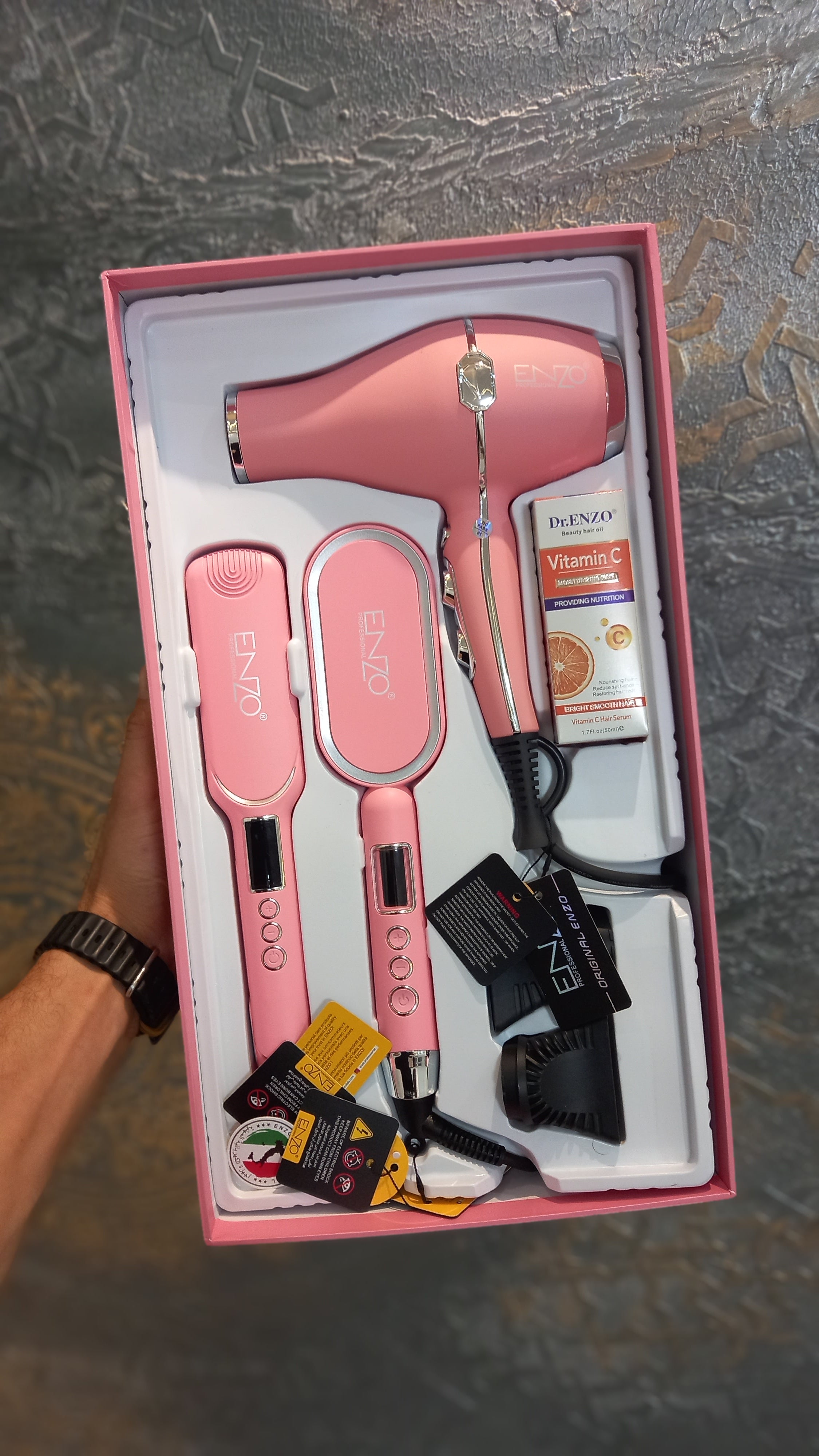 ✅️ENZO PROFESSIONAL   ITALY🇮🇹     
 🎀✨️NOVEAU✨️🎀                   

✅️مجموعة جميلة وفعالة من حيث التكلفة مجموعة جميلة واقتصادية موديل:EN-6300P -LE‏